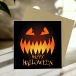 Happy Halloween Card With Pumpkin Halloween Card With Envelope