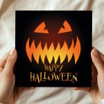 Happy Halloween Card With Pumpkin Halloween Card With Envelope