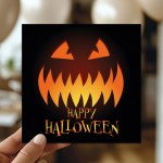 Happy Halloween Card With Pumpkin Halloween Card With Envelope