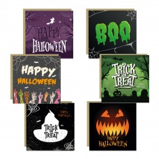 Halloween Cards Pack of 6 Greetings Card With Envelopes For Kids