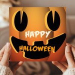 HAPPY HALLOWEEN Card With Pumpkin Halloween Card For Friend