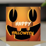 HAPPY HALLOWEEN Card With Pumpkin Halloween Card For Friend