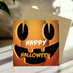 HAPPY HALLOWEEN Card With Pumpkin Halloween Card For Friend