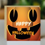 HAPPY HALLOWEEN Card With Pumpkin Halloween Card For Friend