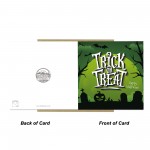 Novelty Trick Or Treat Greetings Card With Kraft Envelope