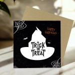 Trick Or Treat Greetings Card With Kraft Envelope Halloween Card Trick Or Treat Greetings Card With Kraft Envelope Halloween Card