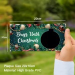 Days Until Christmas Countdown Plaque For Home Kids Children