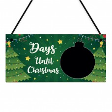 Chalkboard Days Until Christmas Countdown Plaque For Home Kids