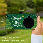 Chalkboard Days Until Christmas Countdown Plaque For Home Kids