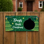 Chalkboard Days Until Christmas Countdown Plaque For Home Kids