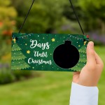 Chalkboard Days Until Christmas Countdown Plaque For Home Kids