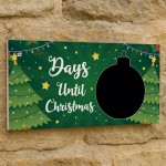 Chalkboard Days Until Christmas Countdown Plaque For Home Kids