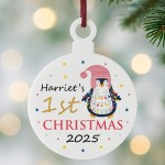 1st First Christmas Bauble Personalised Gift For Kids Girls