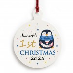 Personalised 1st First Christmas Decoration Gift For Kids Girls