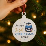 Personalised 1st First Christmas Decoration Gift For Kids Girls
