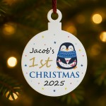 Personalised 1st First Christmas Decoration Gift For Kids Girls