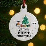 Personalised Any Names First Christmas Decoration Gift For Kids