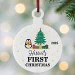 Personalised Any Names First Christmas Decoration Gift For Kids