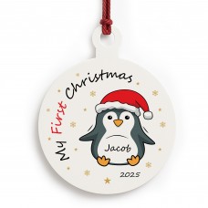 Personalised My First Christmas Decoration Gift For Kids Girls