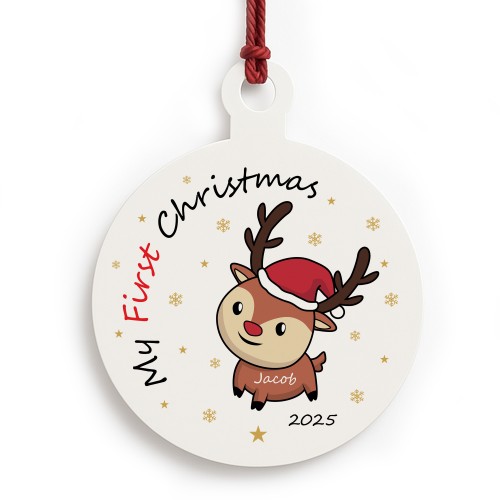 My First Christmas Decoration Personalised Gift For New Baby