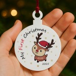 My First Christmas Decoration Personalised Gift For New Baby