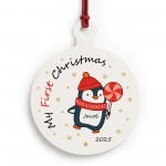 Babys 1st Christmas Decoration Acrylic Bauble Personalised Babys 1st Christmas Decoration Acrylic Bauble Personalised