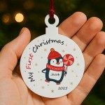 Babys 1st Christmas Decoration Acrylic Bauble Personalised Babys 1st Christmas Decoration Acrylic Bauble Personalised