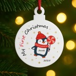 Babys 1st Christmas Decoration Acrylic Bauble Personalised Babys 1st Christmas Decoration Acrylic Bauble Personalised