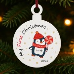 Babys 1st Christmas Decoration Acrylic Bauble Personalised Babys 1st Christmas Decoration Acrylic Bauble Personalised