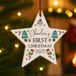 Baby's First Christmas Bauble Personalised Gift For Kids