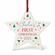 Personalised Baby's First Christmas Bauble Gift Tree Decoration