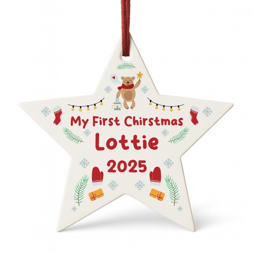 Personalised Baby Boy Baby Girl's 1st Christmas Decoration Personalised Baby Boy Baby Girl's 1st Christmas Decoration