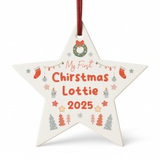 Baby Boy Baby Girls 1st Christmas Decoration Personalised