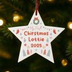 Baby Boy Baby Girls 1st Christmas Decoration Personalised