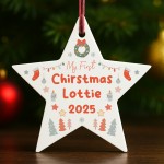 Baby Boy Baby Girls 1st Christmas Decoration Personalised