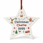 Baby's First Christmas Bauble Personalised Acrylic Star