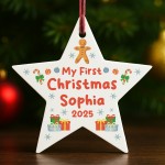  My First Christmas Star Decoration Personalised Acrylic Star Or