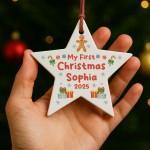  My First Christmas Star Decoration Personalised Acrylic Star Or