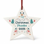 Personalised My First Christmas Star Decoration For Baby Boy