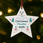 Personalised My First Christmas Star Decoration For Baby Boy