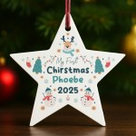 Personalised My First Christmas Star Decoration For Baby Boy
