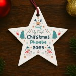 Personalised My First Christmas Star Decoration For Baby Boy