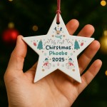 Personalised My First Christmas Star Decoration For Baby Boy