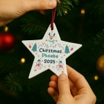 Personalised My First Christmas Star Decoration For Baby Boy
