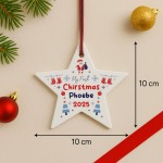 Personalised Baby's First Christmas Star Decoration Acrylic Star