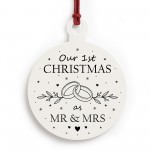 First Christmas As Mr And Mrs Bauble Newlywed Christmas Gift First Christmas As Mr And Mrs Bauble Newlywed Christmas Gift