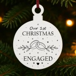 First Christmas Engaged Bauble Christmas Gift For Couple First Christmas Engaged Bauble Christmas Gift For Couple