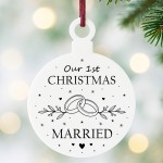 First Christmas Married Bauble Newlywed Gift For Couple First Christmas Married Bauble Newlywed Gift For Couple