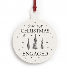 Our 1st Christmas Engaged Bauble Christmas Gift For Couple