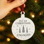 Our 1st Christmas Engaged Bauble Christmas Gift For Couple Our 1st Christmas Engaged Bauble Christmas Gift For Couple
